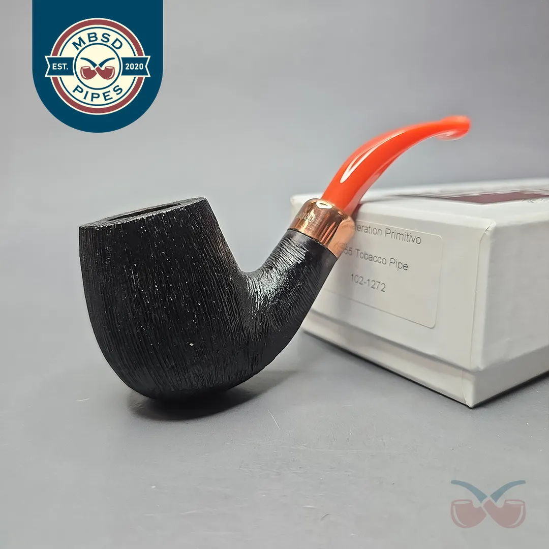 4th Generation (by Ascorti) 1855 Forza Primitivo Rusticated Brandy w/ Copper Estate Briar Pipe, Unsmoked