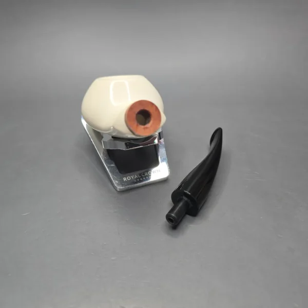 MBSD Meerschaum Deluxe Smooth Author Block Meerschaum Pipe, Briar-Mortise, New - Image 14