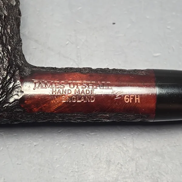 James Upshall Bark Group 6 Rusticated Dublin Estate Briar Pipe, Unsmoked - Image 11