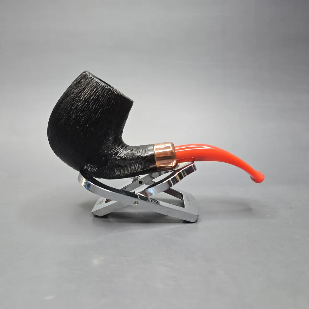 4th Generation (by Ascorti) 1855 Forza Primitivo Rusticated Brandy w/ Copper Estate Briar Pipe, Unsmoked - Image 2