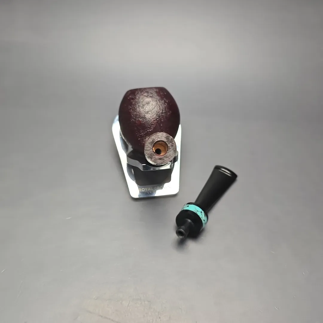 Eclesias Pipes "Moonblast" Sandblasted Egg Handmade Briar Pipe, New - Image 2