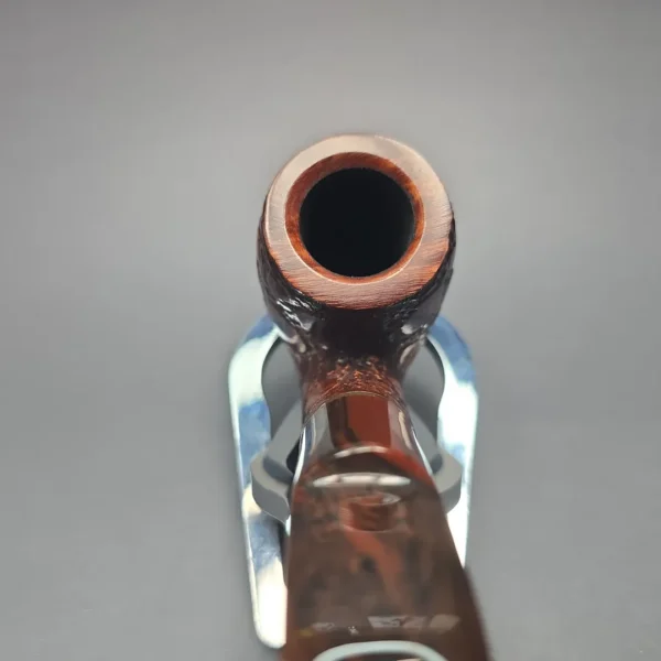 Savinelli Alligator Brown 614 Partially Rusticated Oom Paul (6mm) (Unsmoked Estate) - Image 6