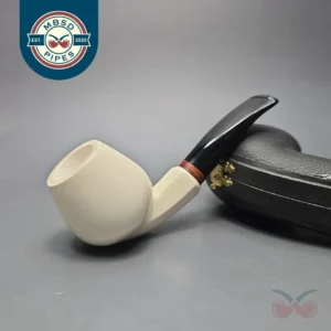 MBSD Meerschaum Deluxe Smooth Cutty Block Meerschaum Pipe, Briar-Mortise, New