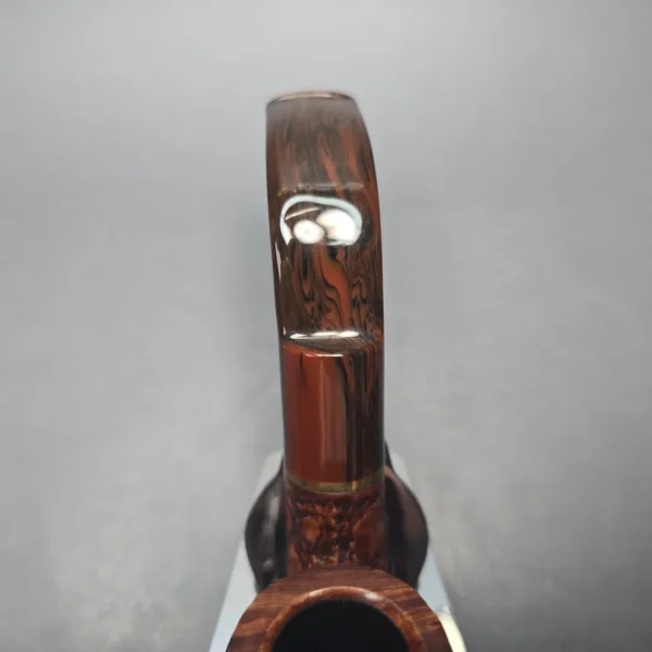 Savinelli Alligator Brown 614 Partially Rusticated Oom Paul (6mm) (Unsmoked Estate) - Image 8