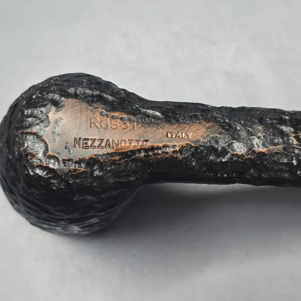 Rossi Mezzanotte 8801 Rusticated Canadian Briar Pipe, New - Image 11