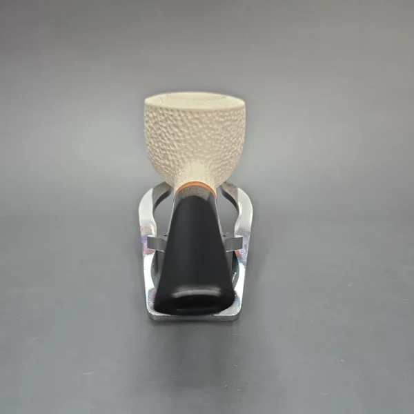MBSD Meerschaum Deluxe Rusticated Pot Block Meerschaum Pipe, Briar-Mortise, New - Image 6