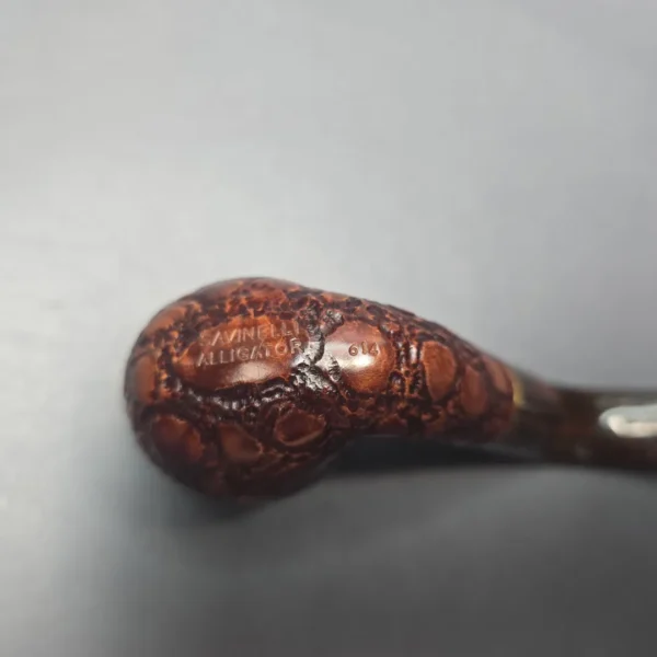 Savinelli Alligator Brown 614 Partially Rusticated Oom Paul (6mm) (Unsmoked Estate) - Image 11
