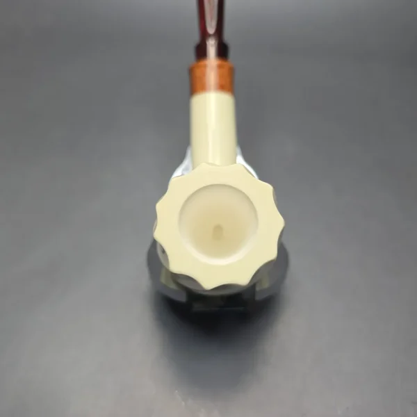 MBSD Meerschaum Premier by Bay Pipes Spiral Lovat w/ Case & Tamper Block Meerschaum Pipe, New - Image 9