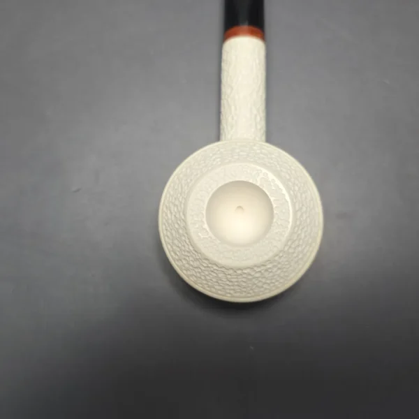 MBSD Meerschaum Deluxe Squat Rhodesian Block Meerschaum Pipe, Briar-Mortise, New - Image 8
