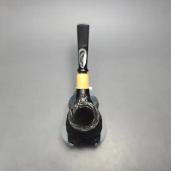 MBSD Briars by Piero Vitale Black Rusticated Brandy w/ Boxwood, Briar Pipe, New - Image 9