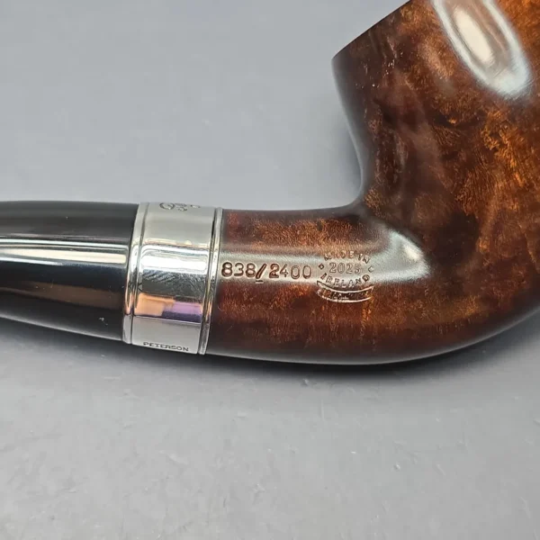 Peterson 160th Anniversary Pat. B Dark Smooth Bent Billiard Briar Pipe, New - Image 12
