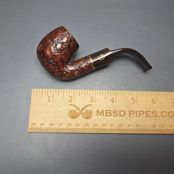 Savinelli Alligator Brown 614 Partially Rusticated Oom Paul (6mm) (Unsmoked Estate) - Image 13