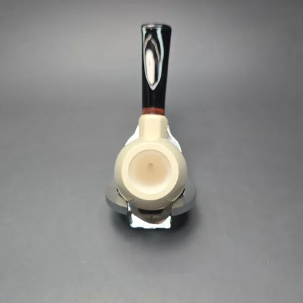 MBSD Meerschaum Deluxe Smooth Cutty Block Meerschaum Pipe, Briar-Mortise, New - Image 8