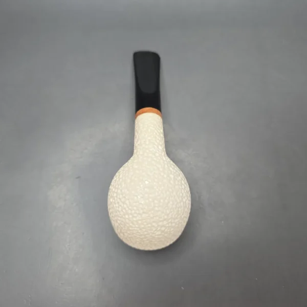 MBSD Meerschaum Deluxe Rusticated Pot Block Meerschaum Pipe, Briar-Mortise, New - Image 11