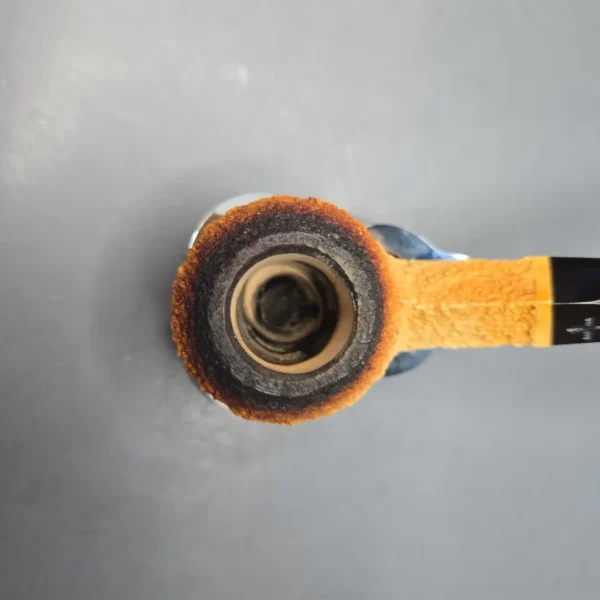 Barling (Post-Transition; by Laxey) 5735 Fumed Rusticated Bulldog African Block Meerschaum Estate Pipe, English Estates - Image 6