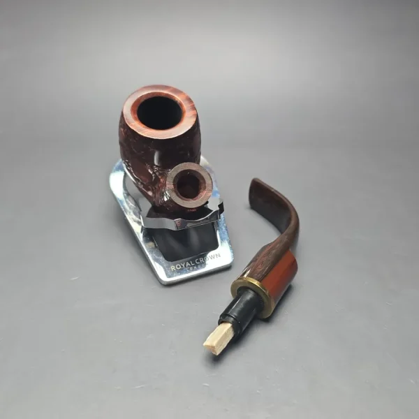 Savinelli Alligator Brown 614 Partially Rusticated Oom Paul (6mm) (Unsmoked Estate) - Image 15