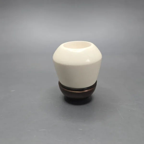 Falcon Extra Curved Dental w/ MBSD Meerschaum Rhodesian Block Meerschaum Bowl Pipe, New - Image 3