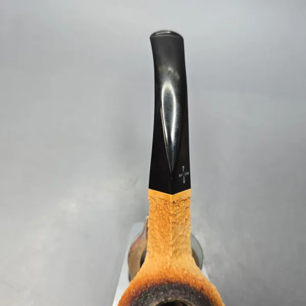 Barling (Post-Transition; by Laxey) 5735 Fumed Rusticated Bulldog African Block Meerschaum Estate Pipe, English Estates - Image 7