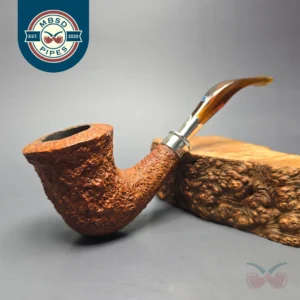 Ardor Urano Ninfea Rusticated Calabash w/ Silver Spigot Estate Briar Pipe, Italian Estates