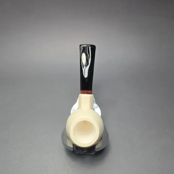 MBSD Meerschaum Deluxe Smooth Cutty Block Meerschaum Pipe, Briar-Mortise, New - Image 10
