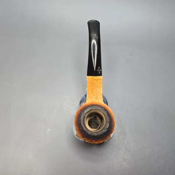 Barling (Post-Transition; by Laxey) 5735 Fumed Rusticated Bulldog African Block Meerschaum Estate Pipe, English Estates - Image 8
