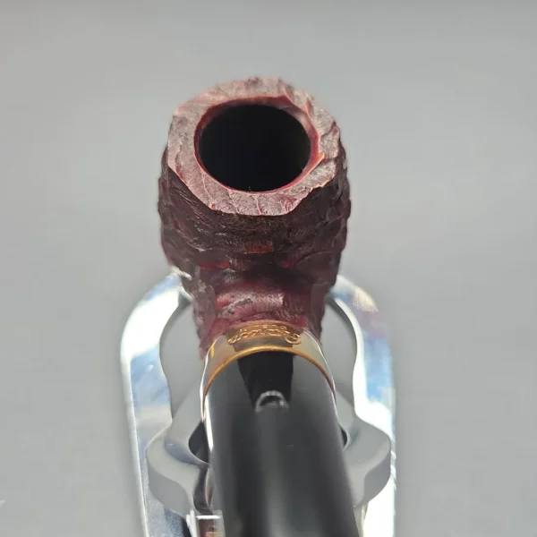 Peterson 2025 Christmas Pipe 221 Rusticated Bent Billiard Estate Briar Pipe, Unsmoked - Image 10