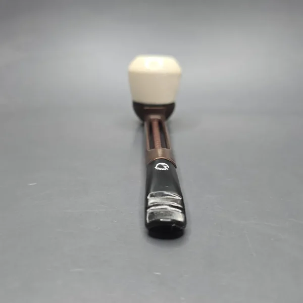 Falcon Extra Curved Dental w/ MBSD Meerschaum Rhodesian Block Meerschaum Bowl Pipe, New - Image 5