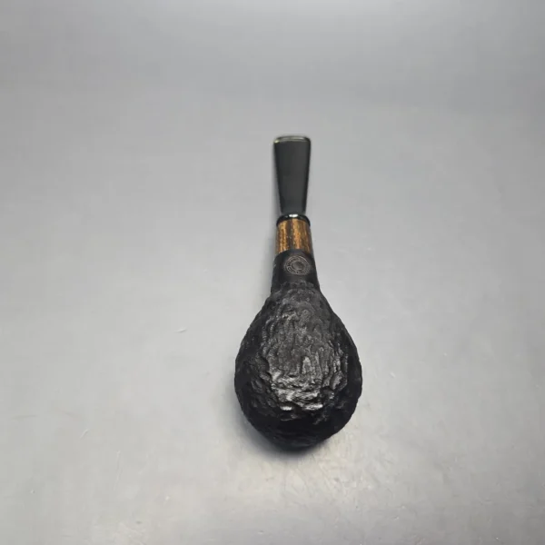 MBSD Briars by Piero Vitale Black Rusticated Author w/ Zebrawood, Briar Pipe, New - Image 10