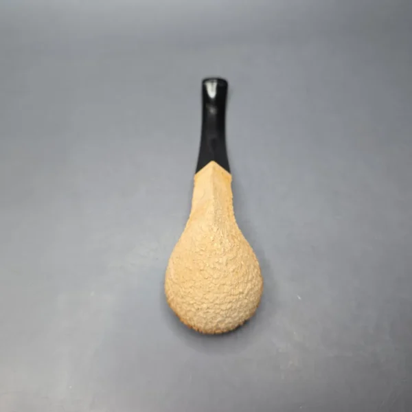 Barling (Post-Transition; by Laxey) 5735 Fumed Rusticated Bulldog African Block Meerschaum Estate Pipe, English Estates - Image 9