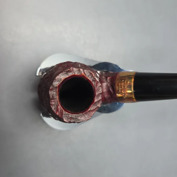 Peterson 2025 Christmas Pipe 221 Rusticated Bent Billiard Estate Briar Pipe, Unsmoked - Image 7