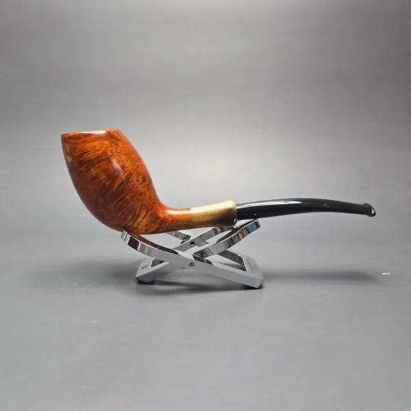 MBSD Briars Modern Masters 3 Smooth Tulip w/ Faux Horn Handmade Briar Pipe, New - Image 3