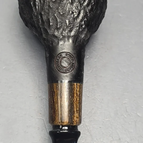 MBSD Briars by Piero Vitale Black Rusticated Author w/ Zebrawood, Briar Pipe, New - Image 11
