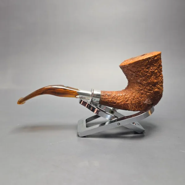 Ardor Urano Ninfea Rusticated Calabash w/ Silver Spigot Estate Briar Pipe, Italian Estates - Image 3