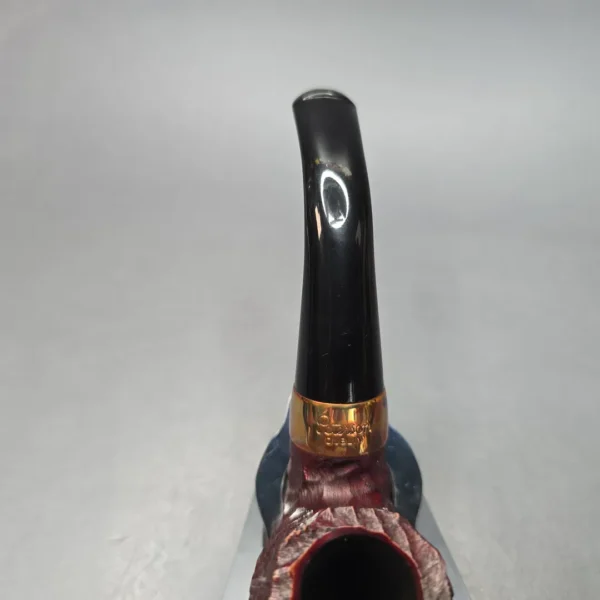 Peterson 2025 Christmas Pipe 221 Rusticated Bent Billiard Estate Briar Pipe, Unsmoked - Image 8