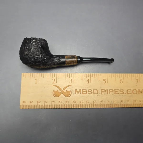 MBSD Briars by Piero Vitale Black Rusticated Author w/ Zebrawood, Briar Pipe, New - Image 12