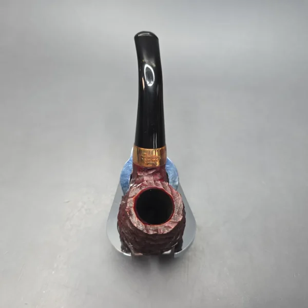 Peterson 2025 Christmas Pipe 221 Rusticated Bent Billiard Estate Briar Pipe, Unsmoked - Image 9