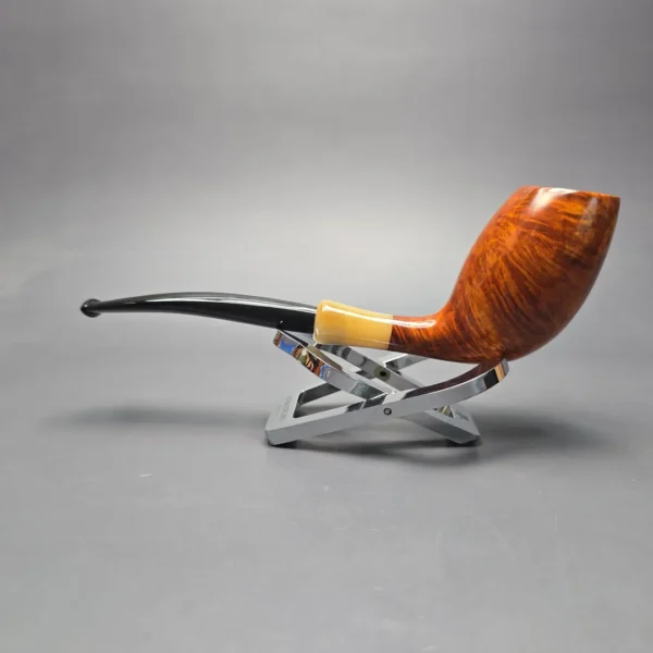 MBSD Briars Modern Masters 3 Smooth Tulip w/ Faux Horn Handmade Briar Pipe, New - Image 5