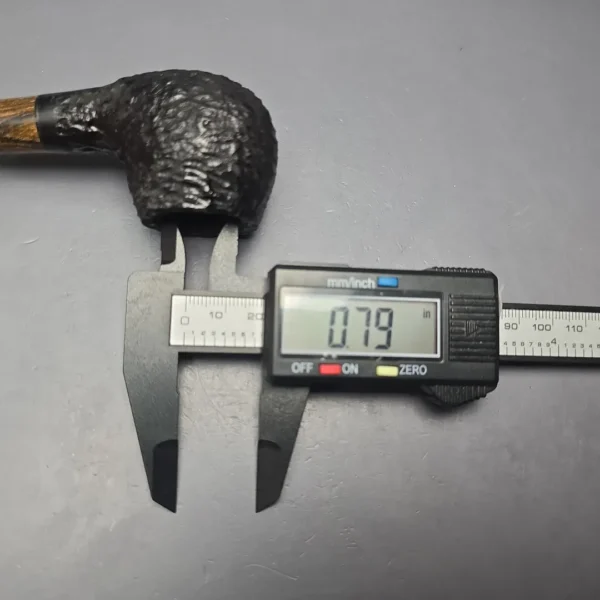 MBSD Briars by Piero Vitale Black Rusticated Author w/ Zebrawood, Briar Pipe, New - Image 13