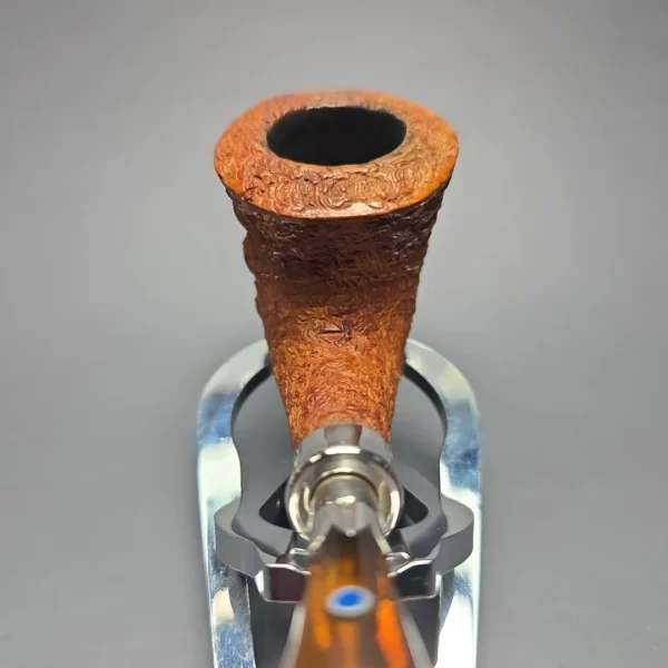 Ardor Urano Ninfea Rusticated Calabash w/ Silver Spigot Estate Briar Pipe, Italian Estates - Image 5