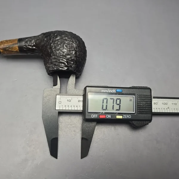 MBSD Briars by Piero Vitale Black Rusticated Author w/ Zebrawood, Briar Pipe, New - Image 14