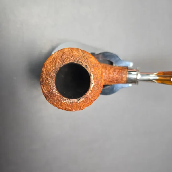 Ardor Urano Ninfea Rusticated Calabash w/ Silver Spigot Estate Briar Pipe, Italian Estates - Image 7
