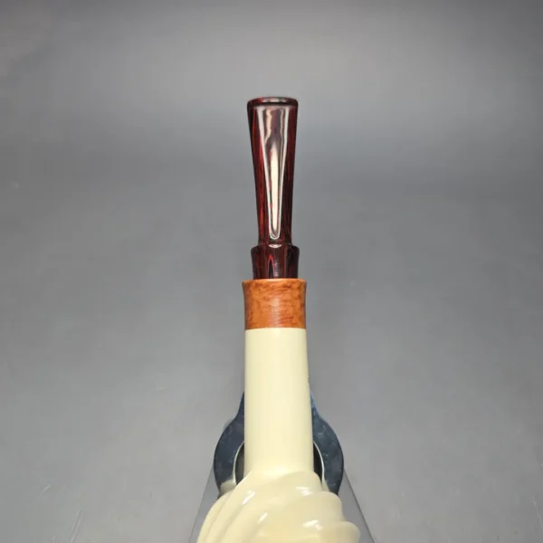 MBSD Meerschaum Premier by Bay Pipes Spiral Lovat w/ Case & Tamper Block Meerschaum Pipe, New - Image 10