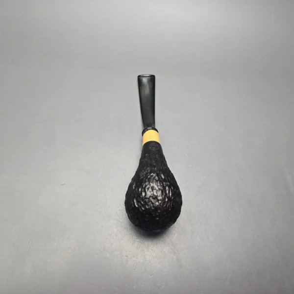 MBSD Briars by Piero Vitale Black Rusticated Brandy w/ Boxwood, Briar Pipe, New - Image 10