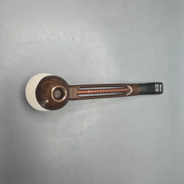 Falcon Extra Curved Dental w/ MBSD Meerschaum Rhodesian Block Meerschaum Bowl Pipe, New - Image 10