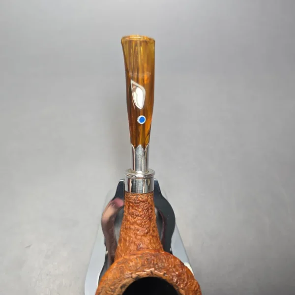 Ardor Urano Ninfea Rusticated Calabash w/ Silver Spigot Estate Briar Pipe, Italian Estates - Image 9