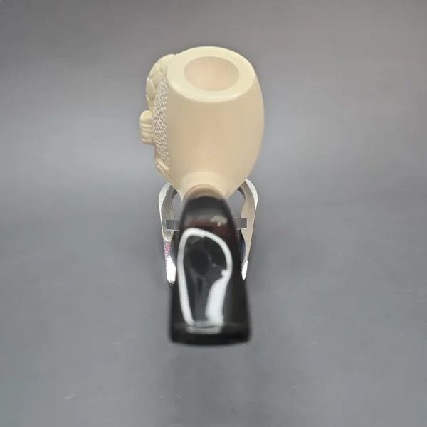 MBSD Meerschaum Deluxe World Cup 2026 Carved Brandy Block Meerschaum Pipe, Briar-Mortise, New - Image 6