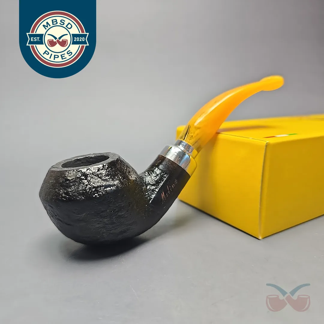 Molina Ambra 103 Sandblasted Rhodesian Briar Pipe, New, 9mm
