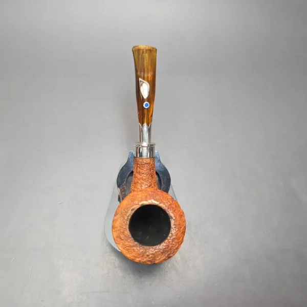 Ardor Urano Ninfea Rusticated Calabash w/ Silver Spigot Estate Briar Pipe, Italian Estates - Image 6