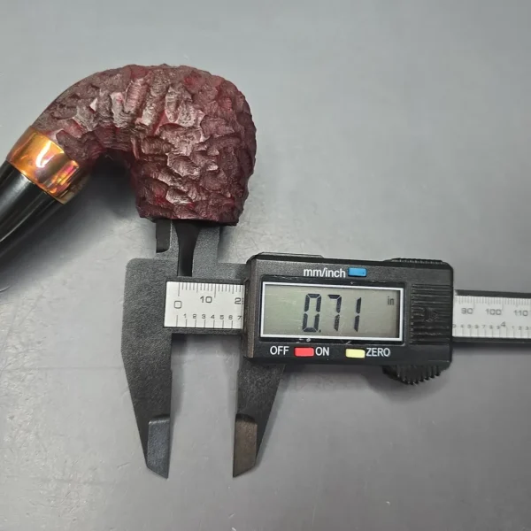 Peterson 2025 Christmas Pipe 221 Rusticated Bent Billiard Estate Briar Pipe, Unsmoked - Image 3