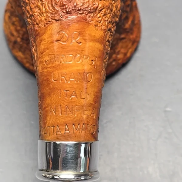 Ardor Urano Ninfea Rusticated Calabash w/ Silver Spigot Estate Briar Pipe, Italian Estates - Image 11